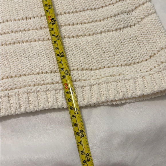 Vince Camuto Ivory Pointelle Crewneck Sweater SZ L 3/4 sleeves casual thick NWT - Picture 8 of 14